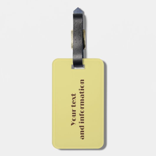 Retro 70s Groovy Stripes Monogram Bagagelabel (Achterkant verticaal)