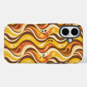 Retro 70s Groovy Wavy Lines Case (Achterkant (horizontaal))