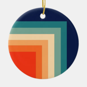 Retro 70s kleurenpalet keramisch ornament