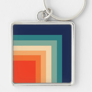 Retro 70s Kleurenpalet Sleutelhanger