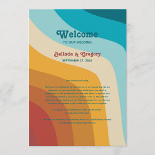 Retro 70's kleurrijke regenboogrondleiding programma