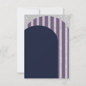  retro 70s marineboardbruiloft rsvp kaart (Achterkant)