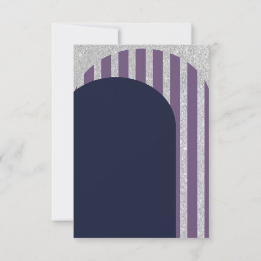  retro 70s marineboardbruiloft rsvp kaart (Achterkant)