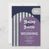  retro 70s marvy Silver Boogfotobruiloft Kaart (Voorkant)