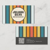 Retro 70s met QR-Visitekaartje Visitekaartje (Voorkant / Achterkant)