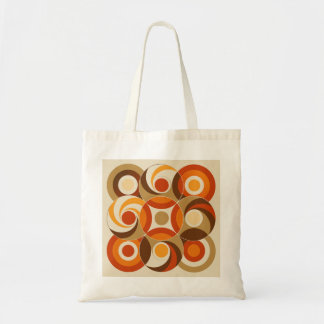 Retro 70s Mid Mod Geometric Pattern Canvas tas