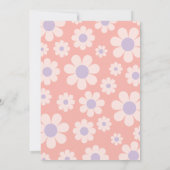 Retro 70s Modern Pastel Wedding Kaart (Achterkant)
