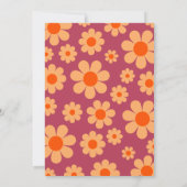 Retro 70s moderne bruiloft kaart (Achterkant)