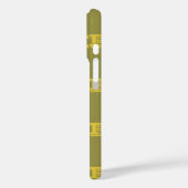 Retro 70s Monogram Initialen Patroon Groen Geel Case-Mate iPhone Case (Achterkant / Links)