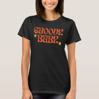 Retro 70s Mosterd Sinaasappel Hippie Groovy Baby