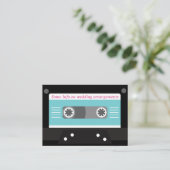 Retro 70s Music Cassettebandje Groovy Fuchsia Fun Informatiekaartje (Staand voorkant)