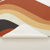 Retro 70s Oranje Groovy Hippie Persoonlijk Sherpa Deken (3/4)