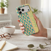 Retro 70s pastel eigentijds patroon monogram Case-Mate iPhone case