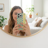 Retro 70s pastel eigentijds patroon monogram Case-Mate iPhone case