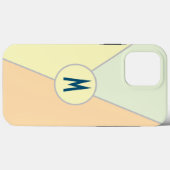 retro 70s pastel kleurenblok driehoek monogram Case-Mate iPhone case (Achterkant (horizontaal))