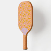Retro 70's Pastel Purple Monogram Topography  Pickleball Paddle (Links)