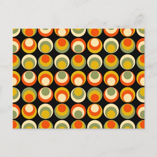 Retro 70s-patroon briefkaart (Voorkant)