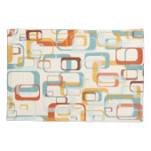 Retro  70s patroon in schaduwen van Oranje blauw Kussensloop (Achterkant)