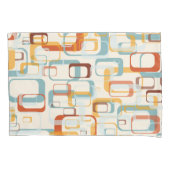 Retro  70s patroon in schaduwen van Oranje blauw Kussensloop (Voorkant)