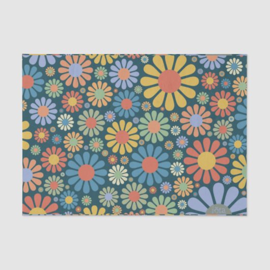 Retro/70s Patroon Tissuepapier (Voorkant)