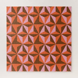 Retro 70's:  patroonachtergrond legpuzzel