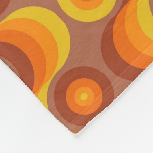 Retro / 70s Patroonafbeelding Fleece Deken (Hoek)