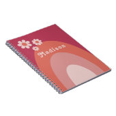 Retro 70s  persoonlijke naam notitieboek (Rechterzijde)