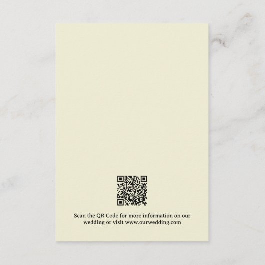 Retro 70's Pop Kunst Stripboek Bruiloft QR Code Informatiekaartje (Achterkant)