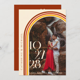 Retro 70s Rainbow Groovy Arch Foto Menu