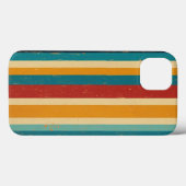 Retro 70s Rainbow Stripe  iPhone Case (Achterkant (horizontaal))