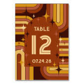 Retro 70's Regenboog Bruiloft Kaart (Voorkant)