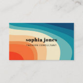 Retro  70s Regenboog Visitekaartje (Voorkant)