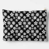 Retro 70s Stijl Bloem Monochroom RPT Patroon Etui (Achterkant)