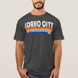 Retro 70s Stijl Idaho City ID 2 T-shirt