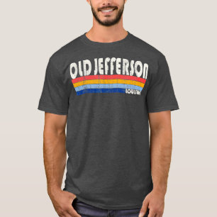 Retro 70s Stijl Oude Jefferson Louisian T-shirt