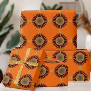 Retro 70's stijlverpakkingspapier cadeaupapier