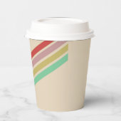Retro  70's Stripe Papieren Bekers (Links)