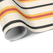 Retro 70s Stripes Cadeaupapier (Rol Hoek)