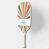Retro 70s  Stripes Custom Monogram Pickleball Paddle (Links)