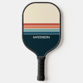 Retro 70s Stripes gepersonaliseerd Pickleball Paddle (Achterkant)
