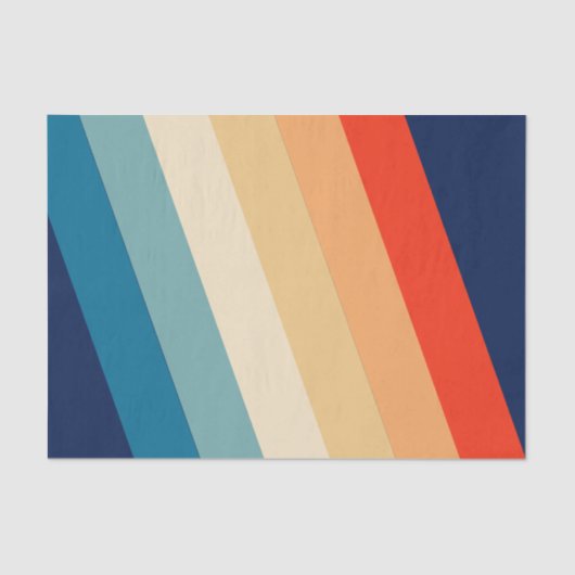 Retro 70s Stripes Groovy Tissuepapier (Voorkant)