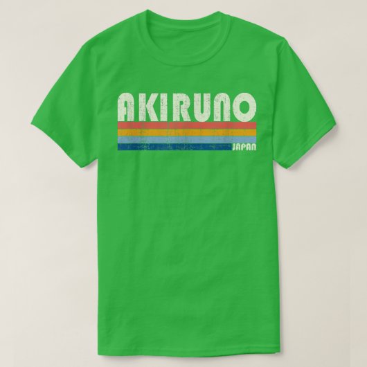 Retro  70s Style Akiruno, Japan T-shirt (Design voorkant)