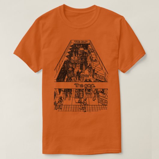 Retro 70s The Gap T-shirt (Design voorkant)