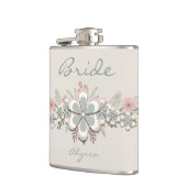 Retro 70's ventilatorkracht groen-witte bride heupfles (Links)