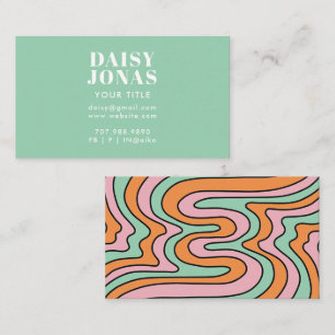 Retro 70's Visitekaartje Abstract