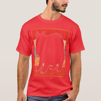 Retro 70s Wombat Zonsondergang Vintage Silhouette T-shirt
