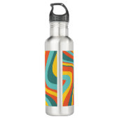 Retro 70s zwemt achtergrond waterfles  (Achterkant)