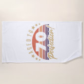 Retro 70ste verjaardag humor strandlaken (Voorkant)