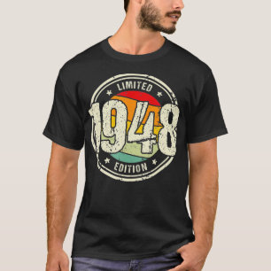 Retro 74 jaar oude Vintage 1948 Limited Edition 74 T-shirt
