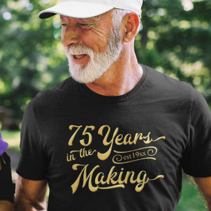 Retro 75e verjaardag 75 jaar in de maak t-shirt